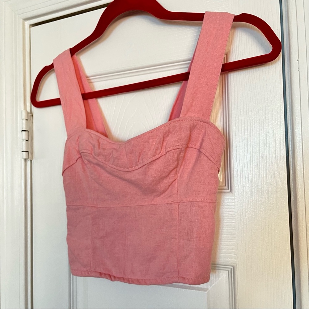 Abercrombie & Fitch Coral Pink Linen Tank
